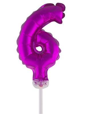 Folie ballon 13 cm op stokje roze