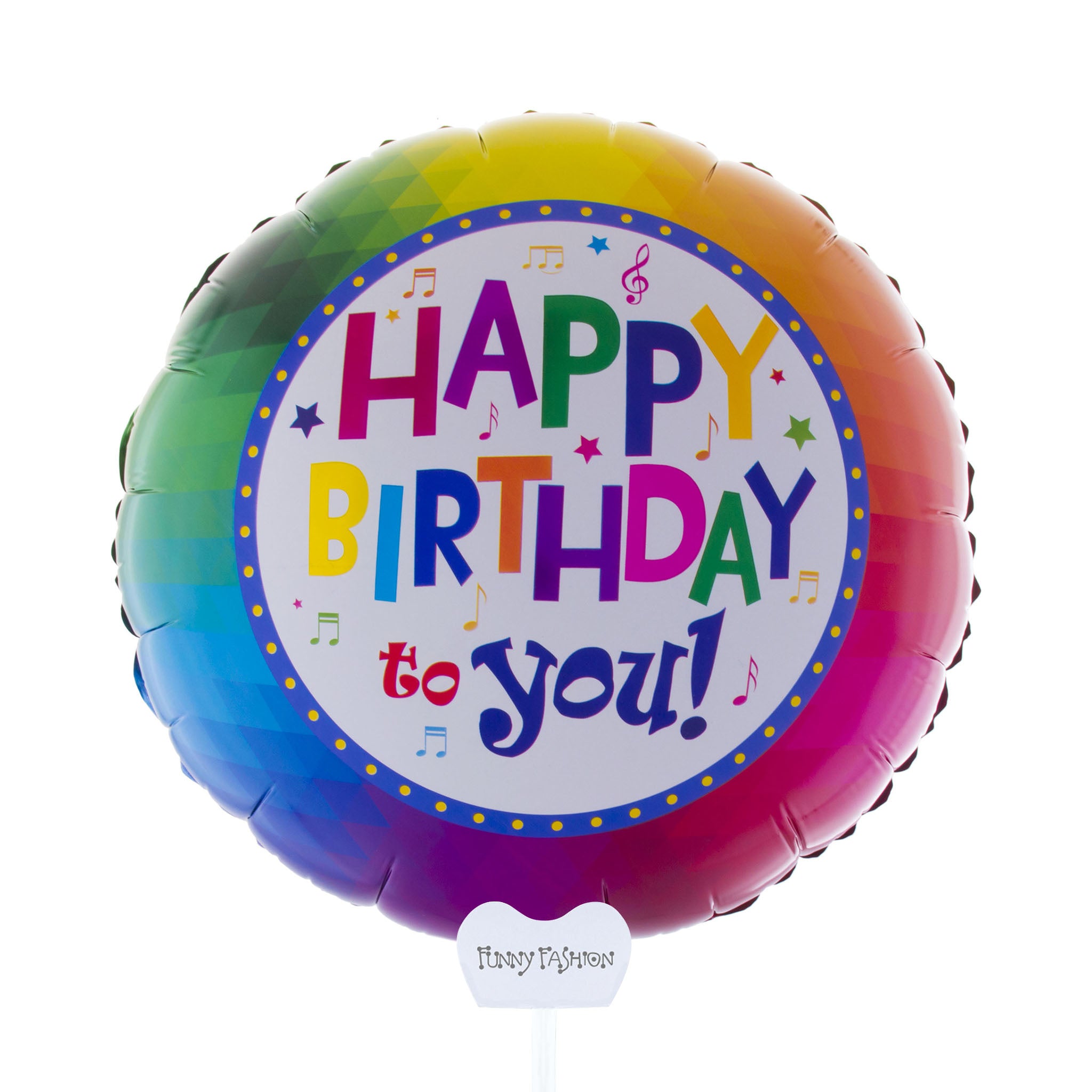 Folieballon happy birthday to you met stokje 11 inch