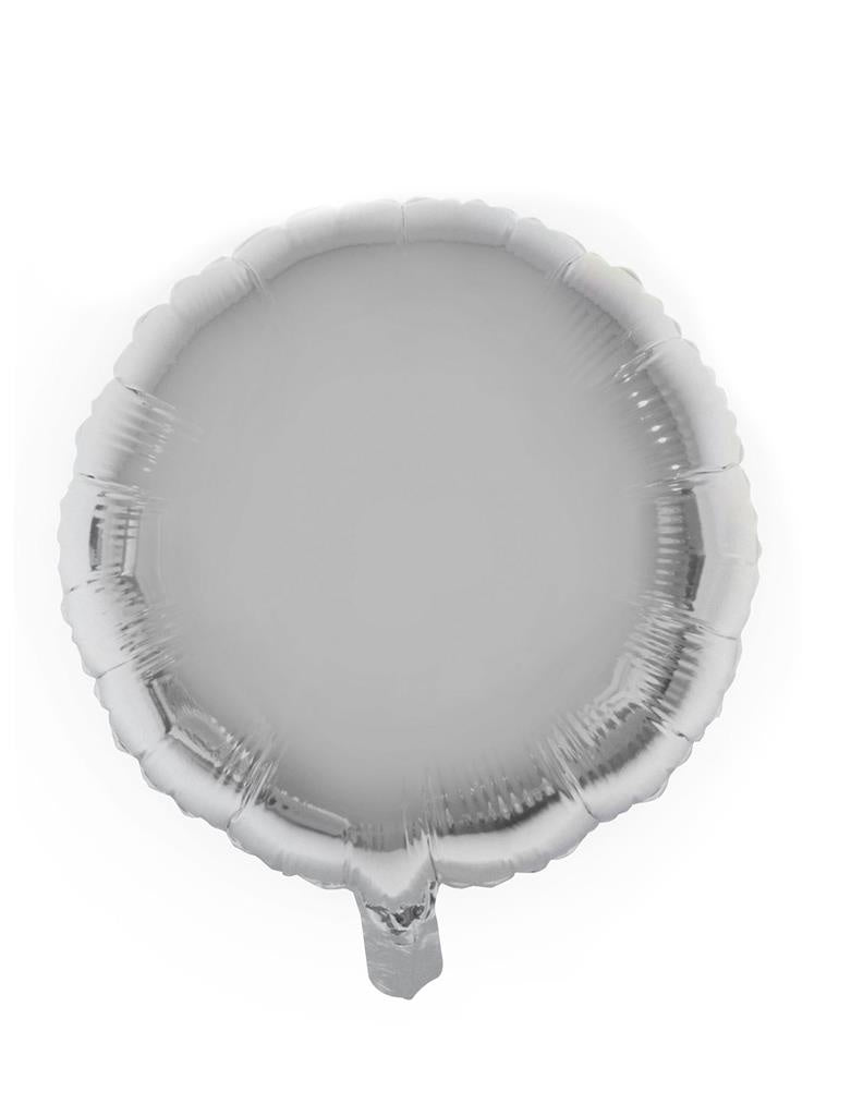 Folieballon Rond Zilver (46cm)