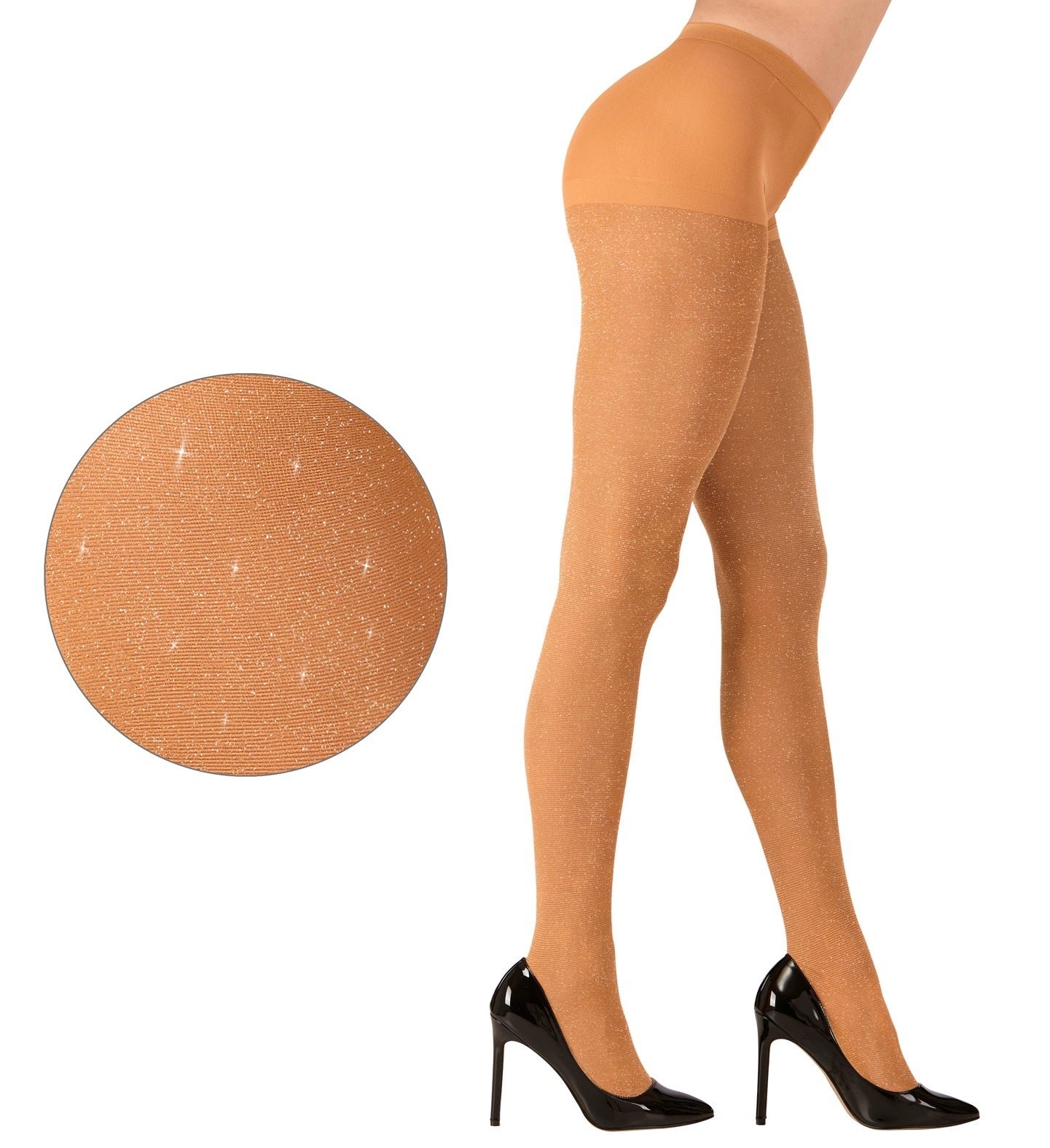 WIDMANN - Goudkleurige glitter panty - Goud - XL