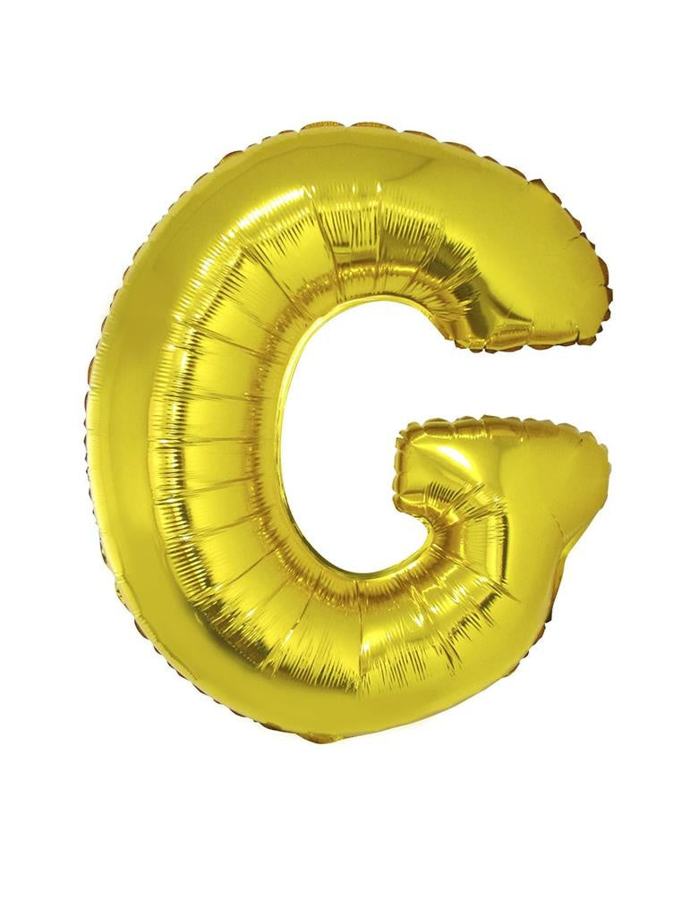 Folieballon Goud Letter &apos;G&apos; groot