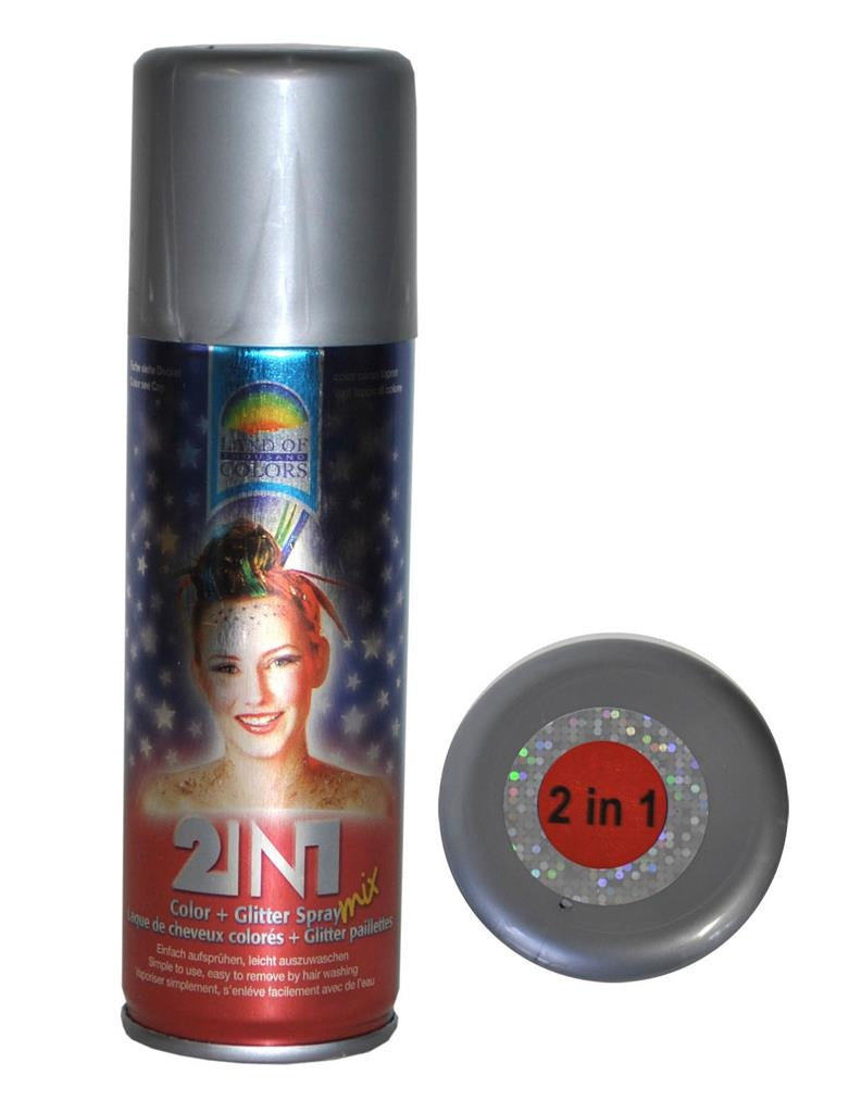 Mooie haar en body spray met glitters in rood met zilver