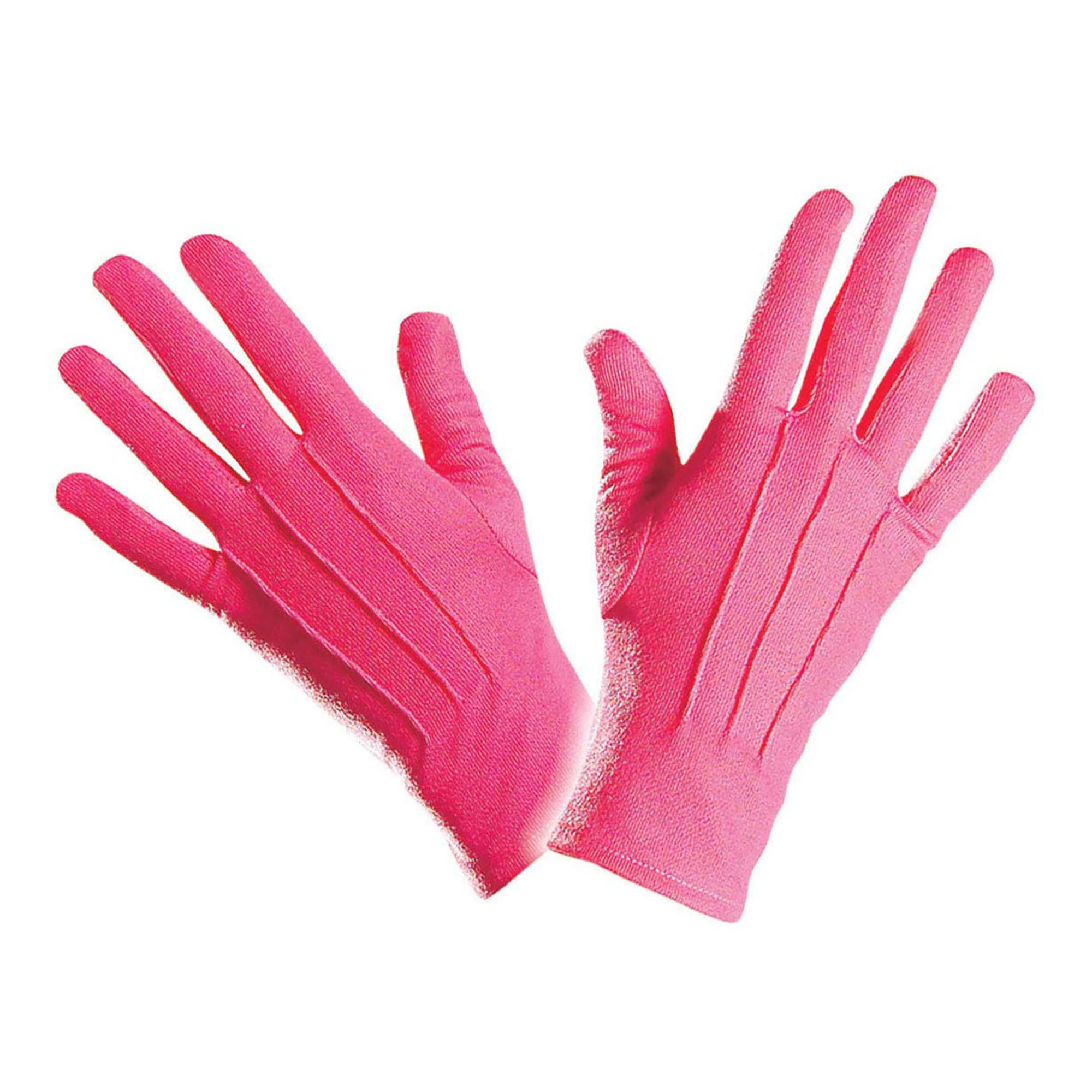 Korte roze handschoenen voor vrouwen - Verkleedattribuut