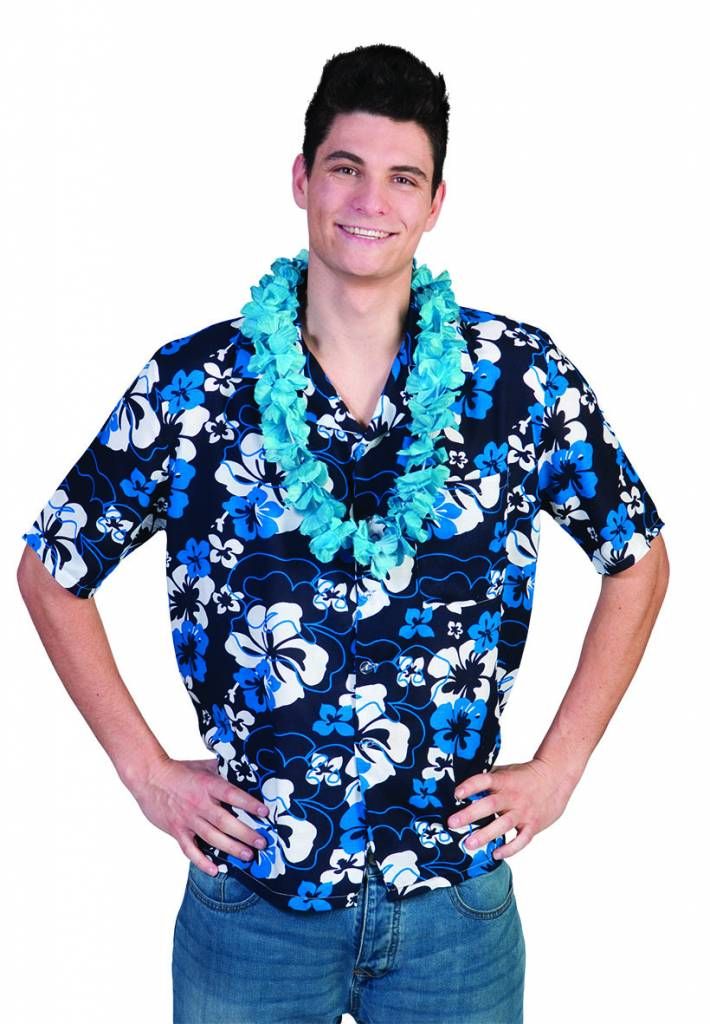 Hawaii & Carribean & Tropisch Kostuum | Flower Power Hawaii Hemd | Maat 52-54 | Carnaval kostuum | Verkleedkleding