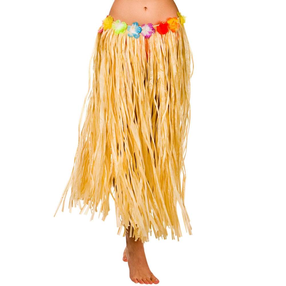 Hawaii rokje stro kleur 80cm