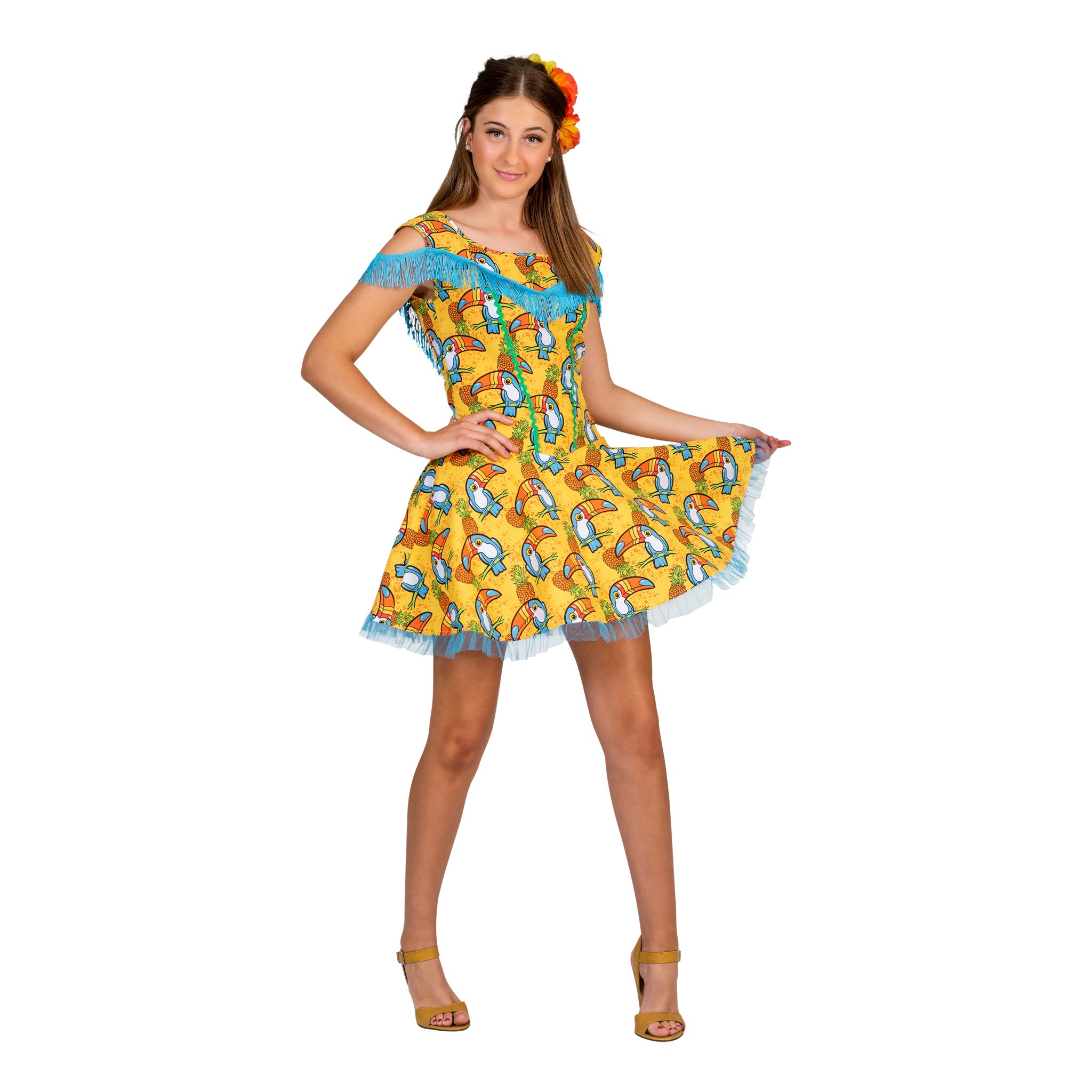 Verkleedjurkje | Tucan Dress | Dames | Maat 36-38 | Verkleedkleding | Carnavalskleding