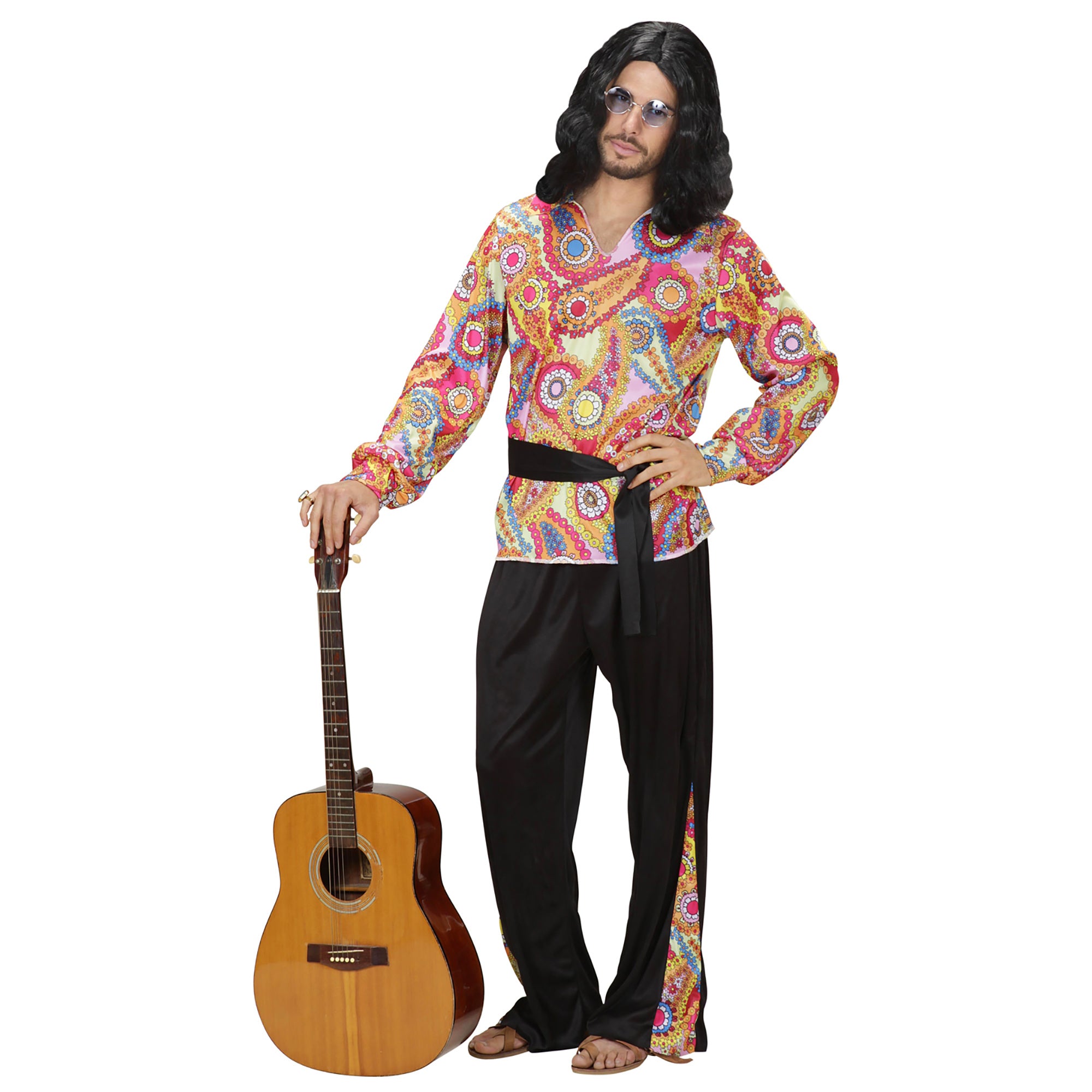 Widmann - Hippie Kostuum - Hippie Dude Kostuum Man - multicolor - Small - Carnavalskleding - Verkleedkleding