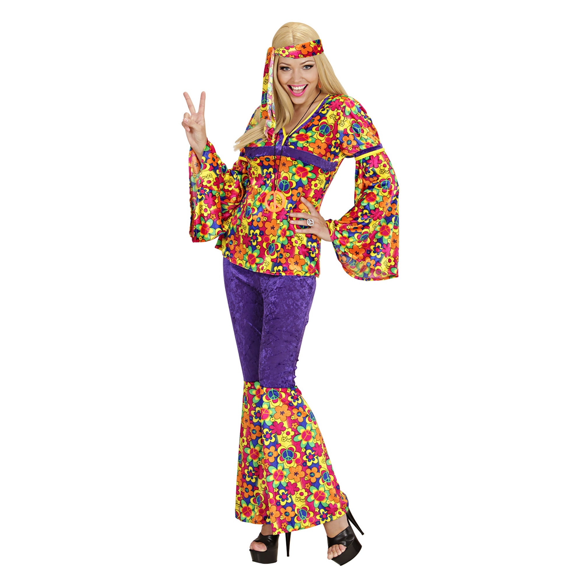 "Hippie outfit voor vrouwen  - Verkleedkleding - Small"