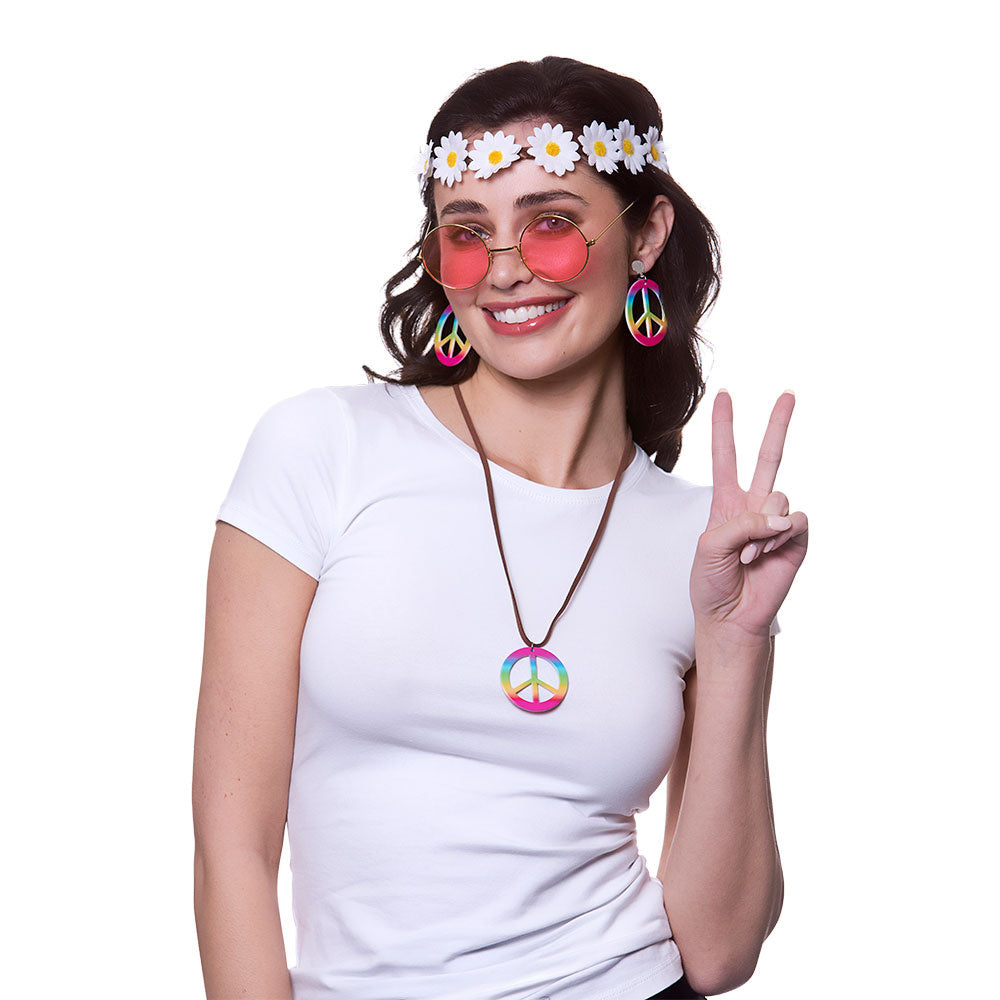 Hippie verkleed set Daisy 4-dlg