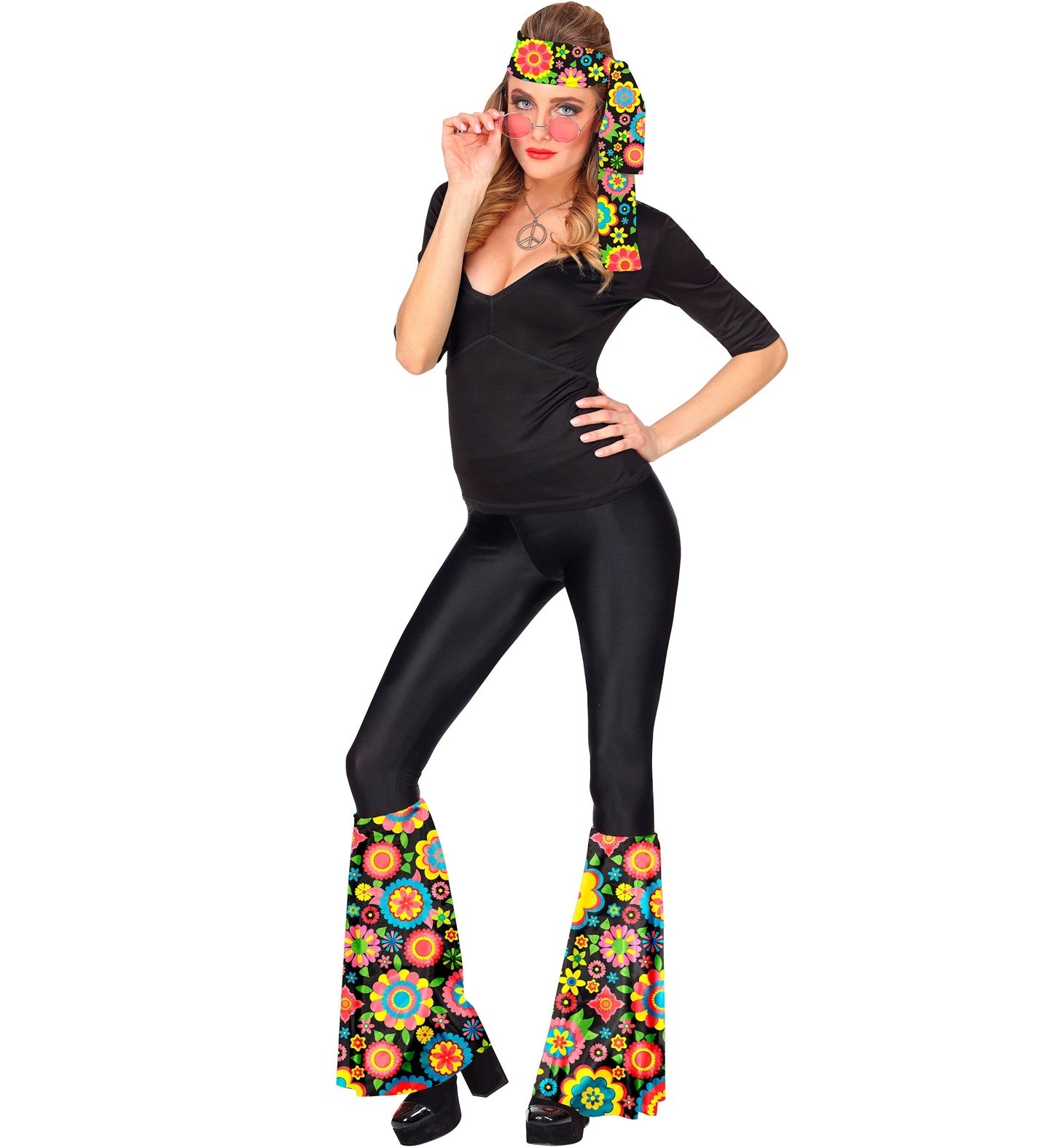 Leuke verkleed set unisex Flower power Bloemenfeest