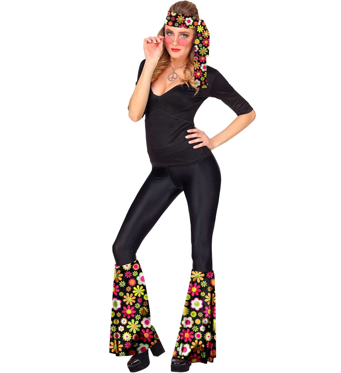 Leuke verkleed set unisex Flower power flowers