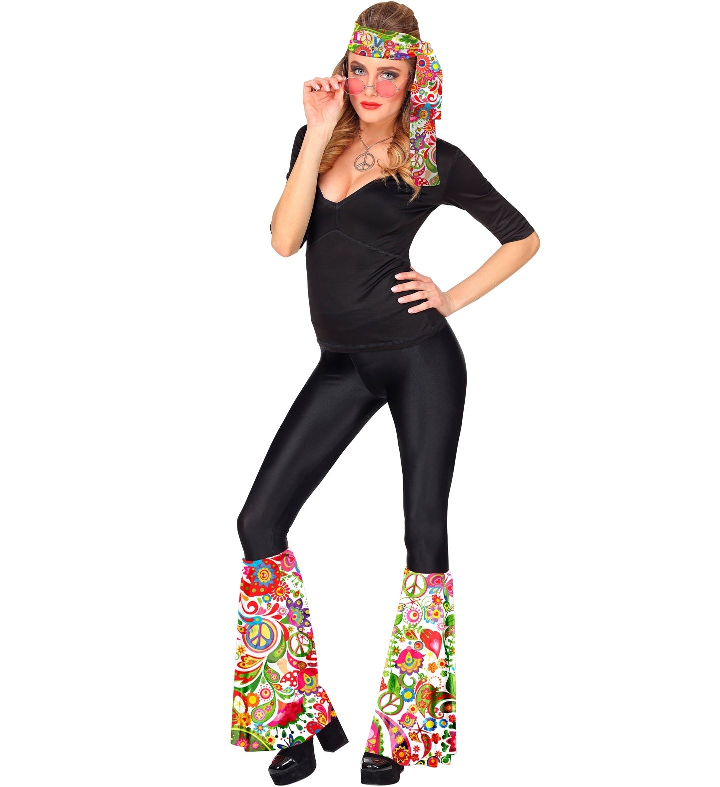 Leuke verkleed set unisex Flower power Peace Party