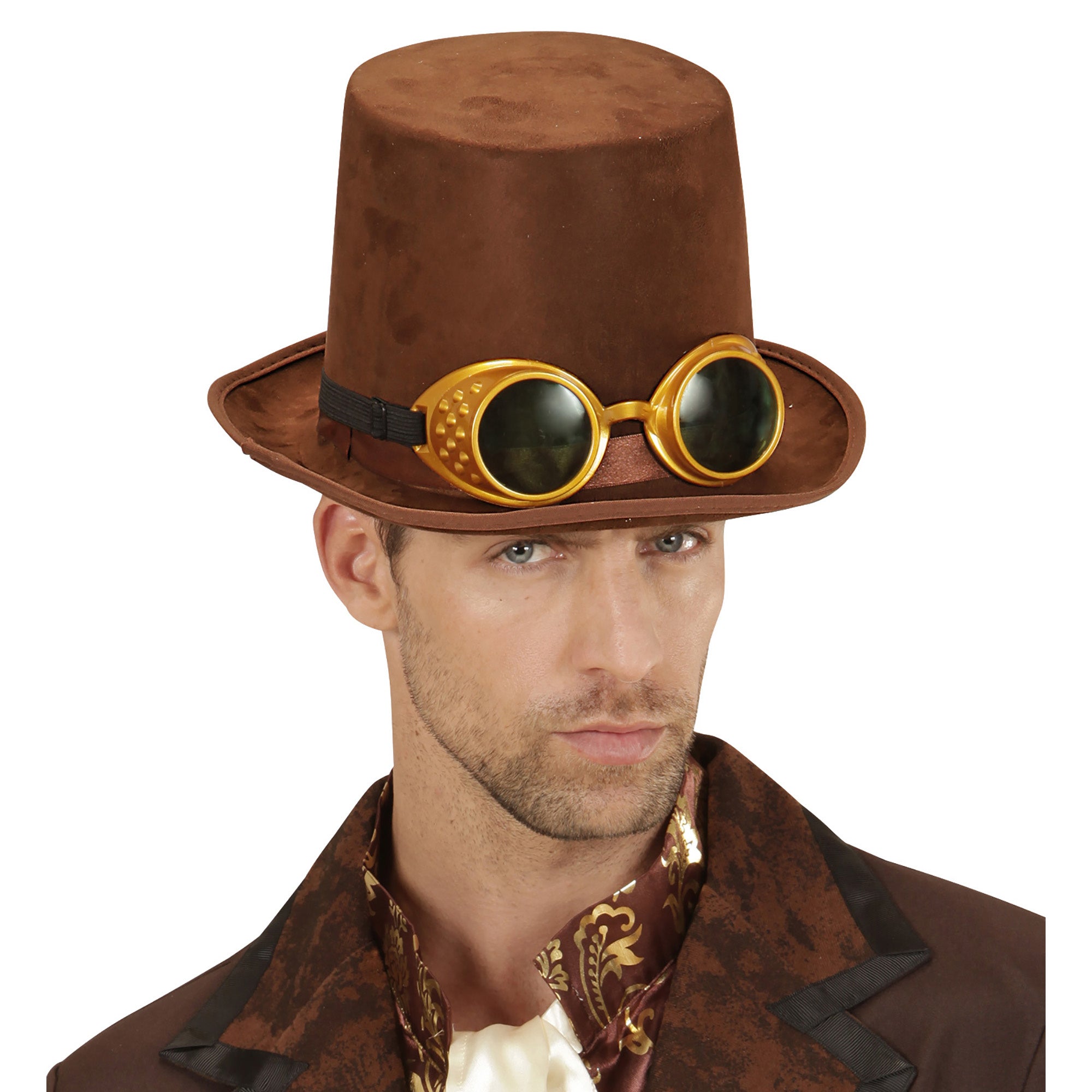 Hoge Hoed Steampunk En Stofbril | One Size