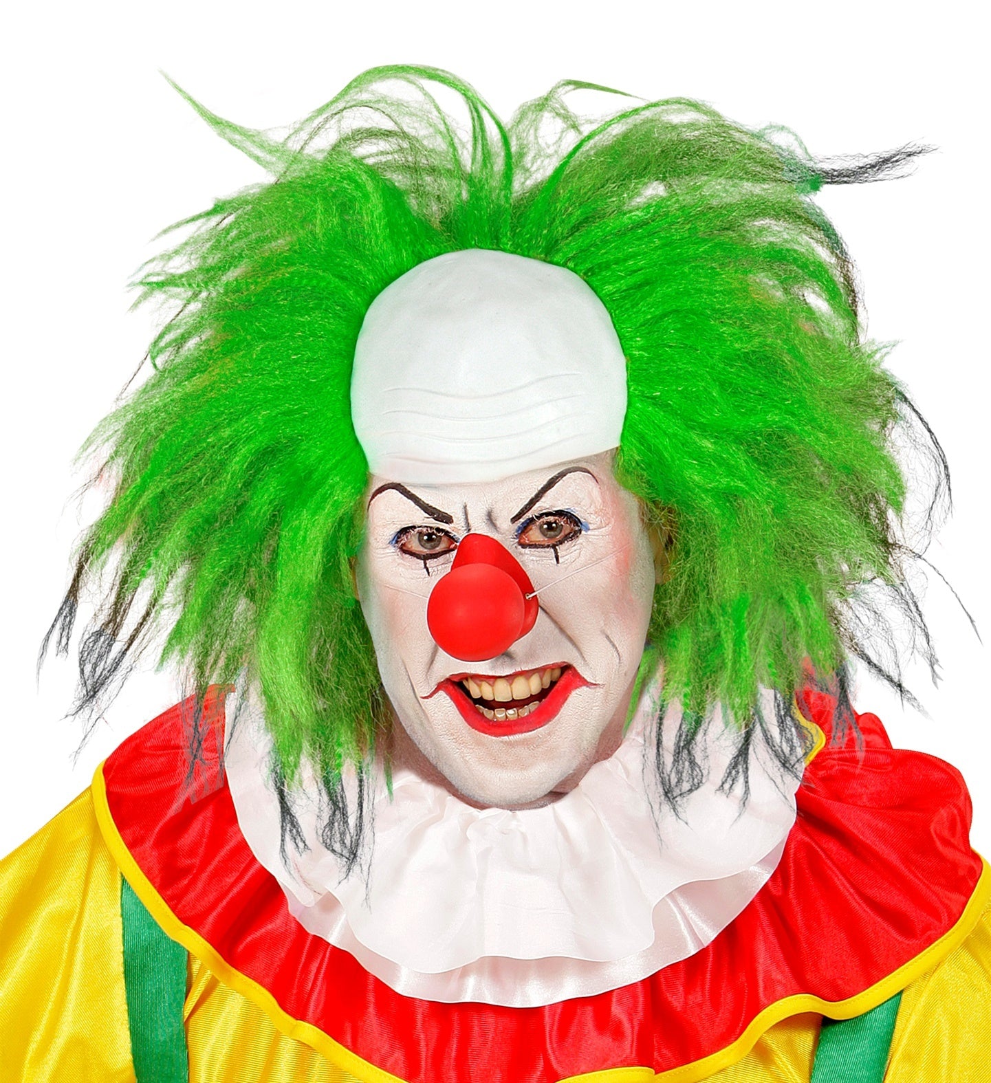 Groene clowns pruik horror clown