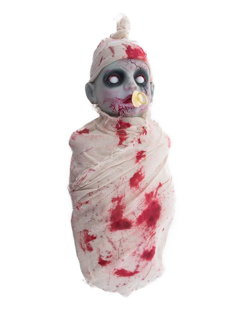 ESPA - Bloederige zombie baby met licht en geluid 50 cm