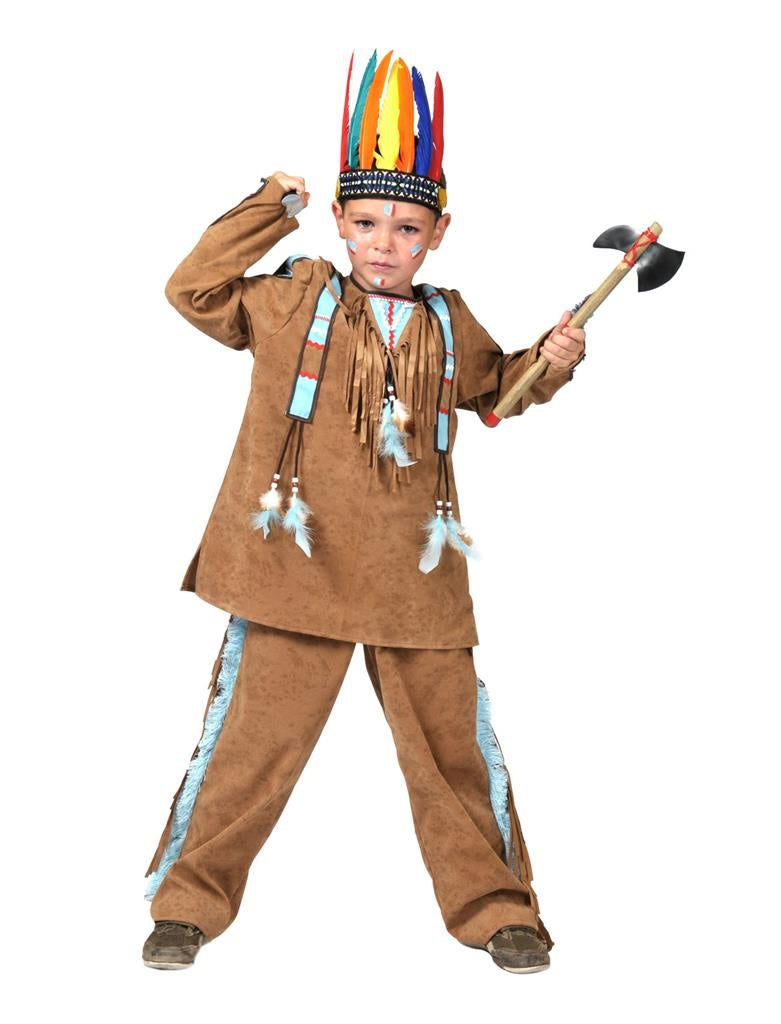 Verkleedpak Indiaan krijger jongen Pow Wow Boy  128