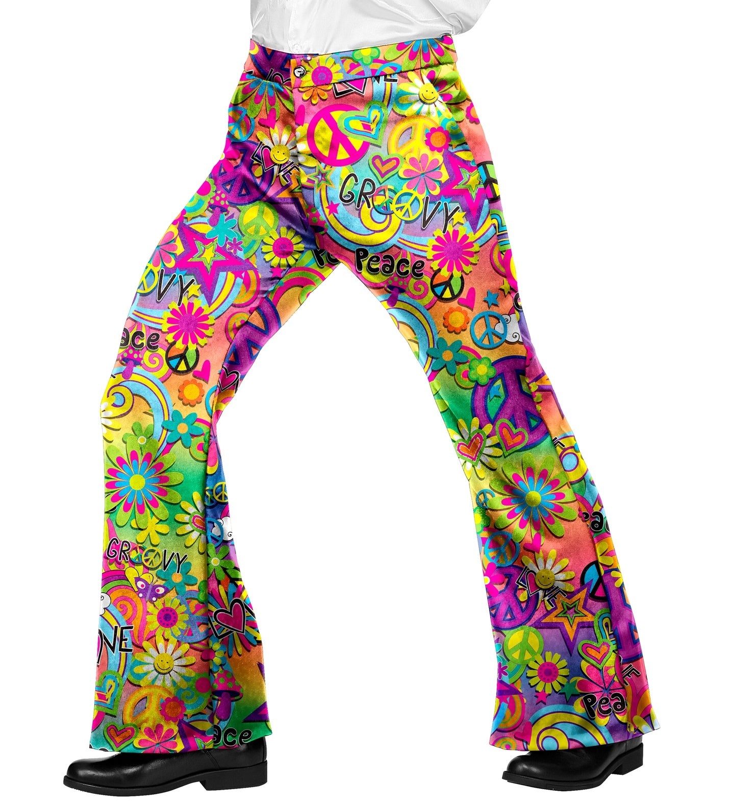 Mooie jaren 70 broek love&peace heren