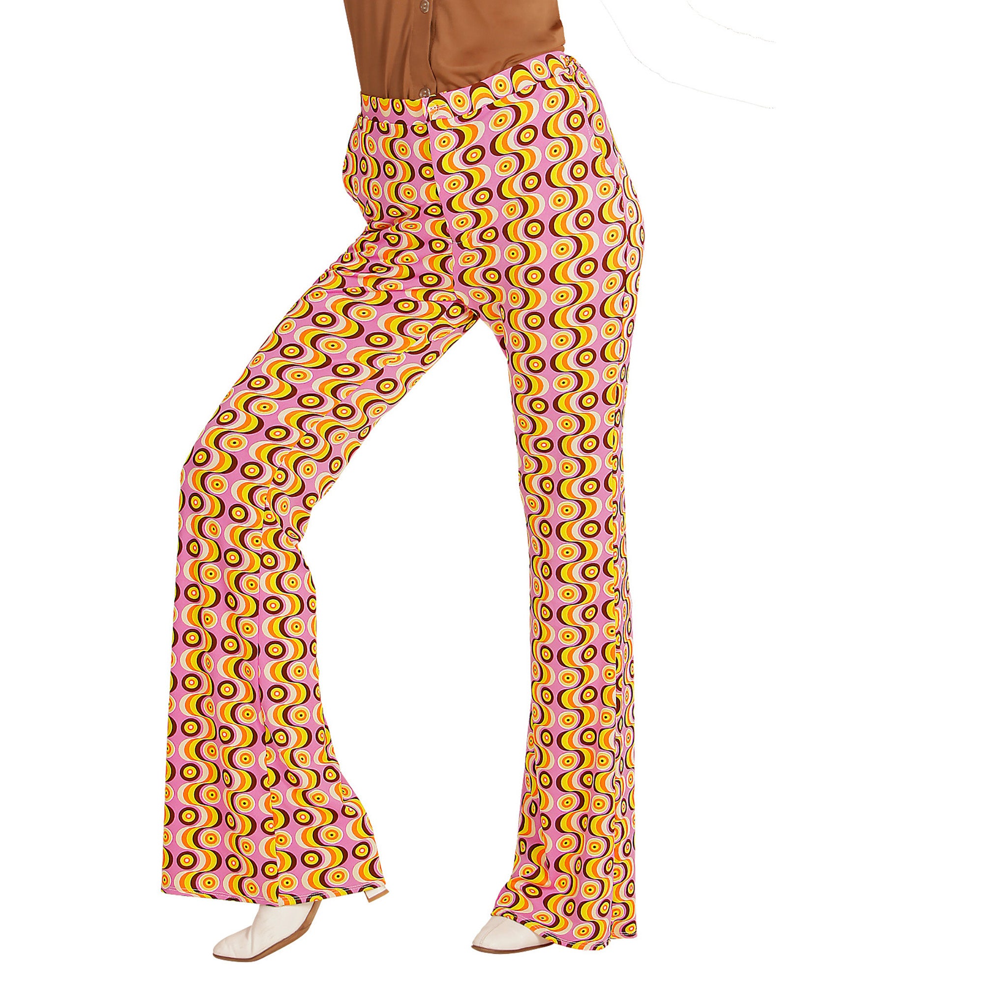 Groovy seventies broek voor vrouwen - Verkleedkleding