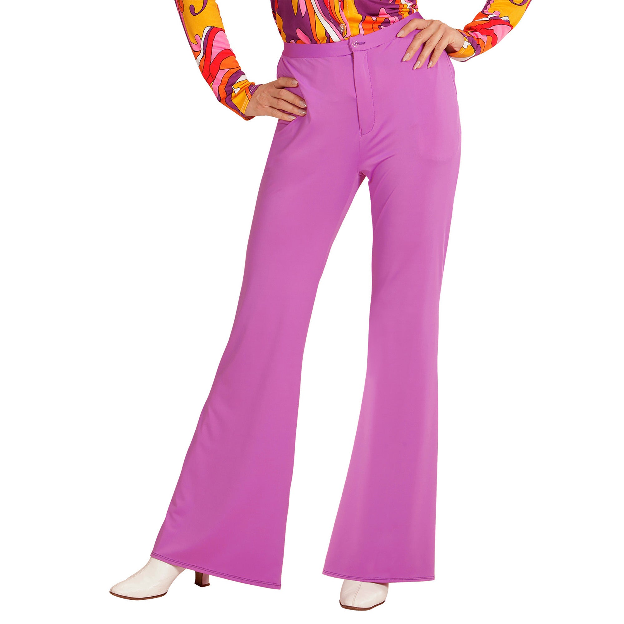 Groovy 70'S Dames Broek Paars | S/M