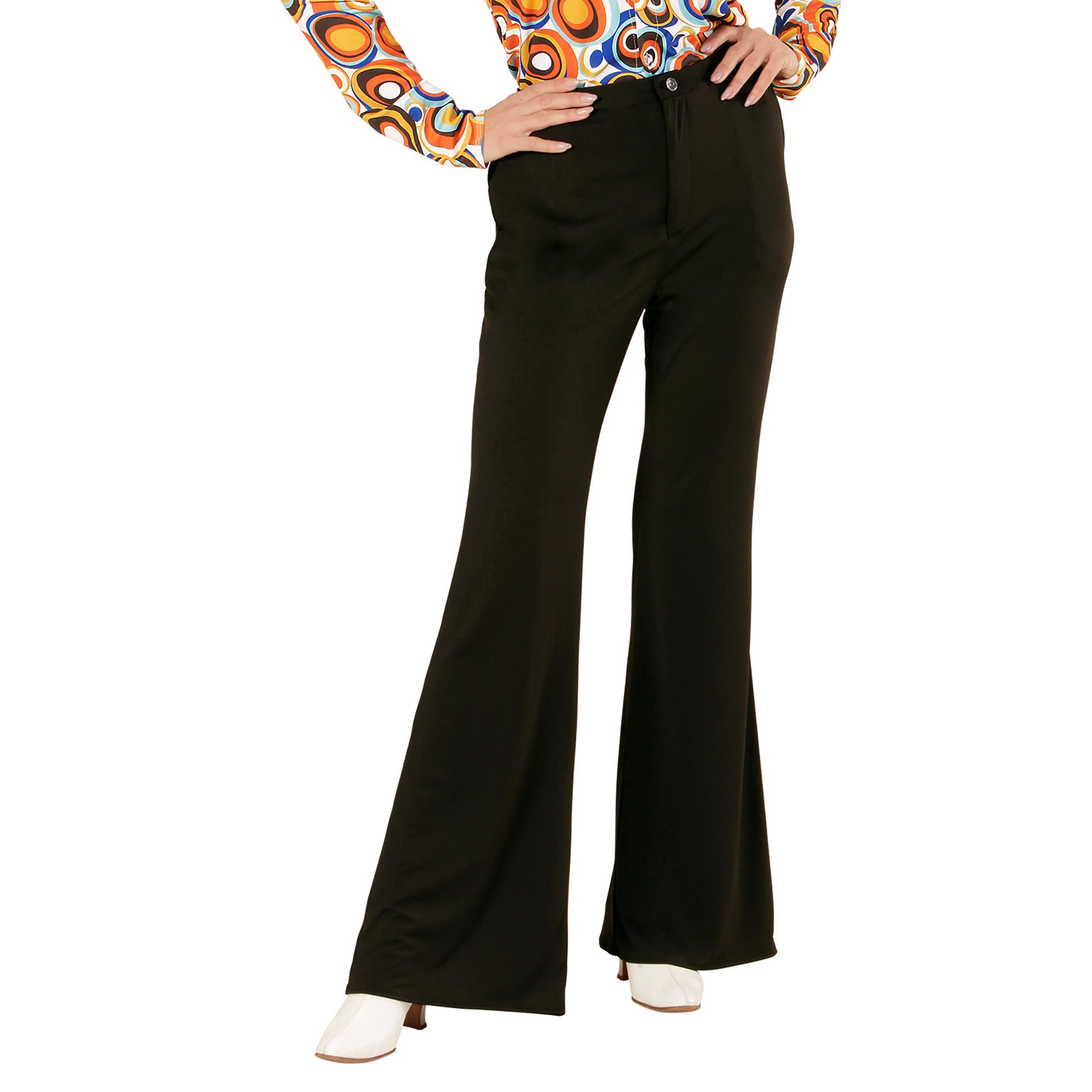 Groovy 70'S Dames Broek Zwart | S/M