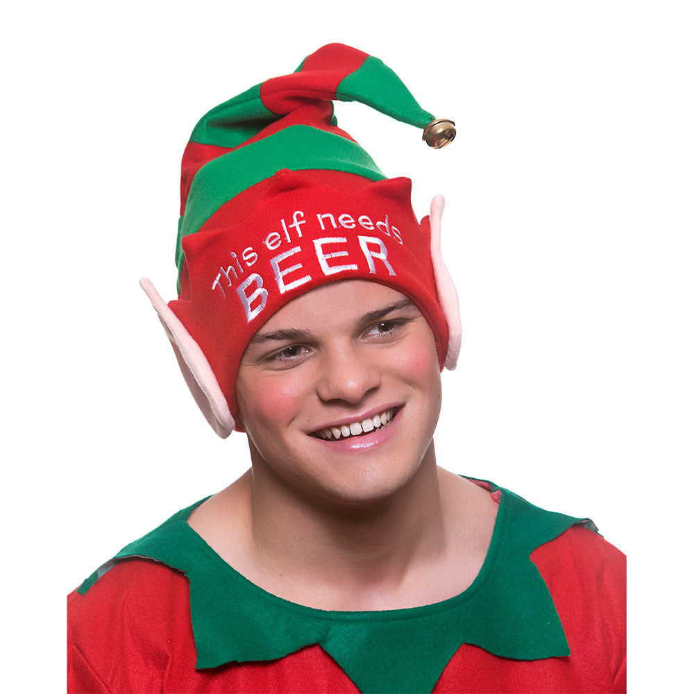 Leuke kerstmuts Deze elf heeft bier nodig