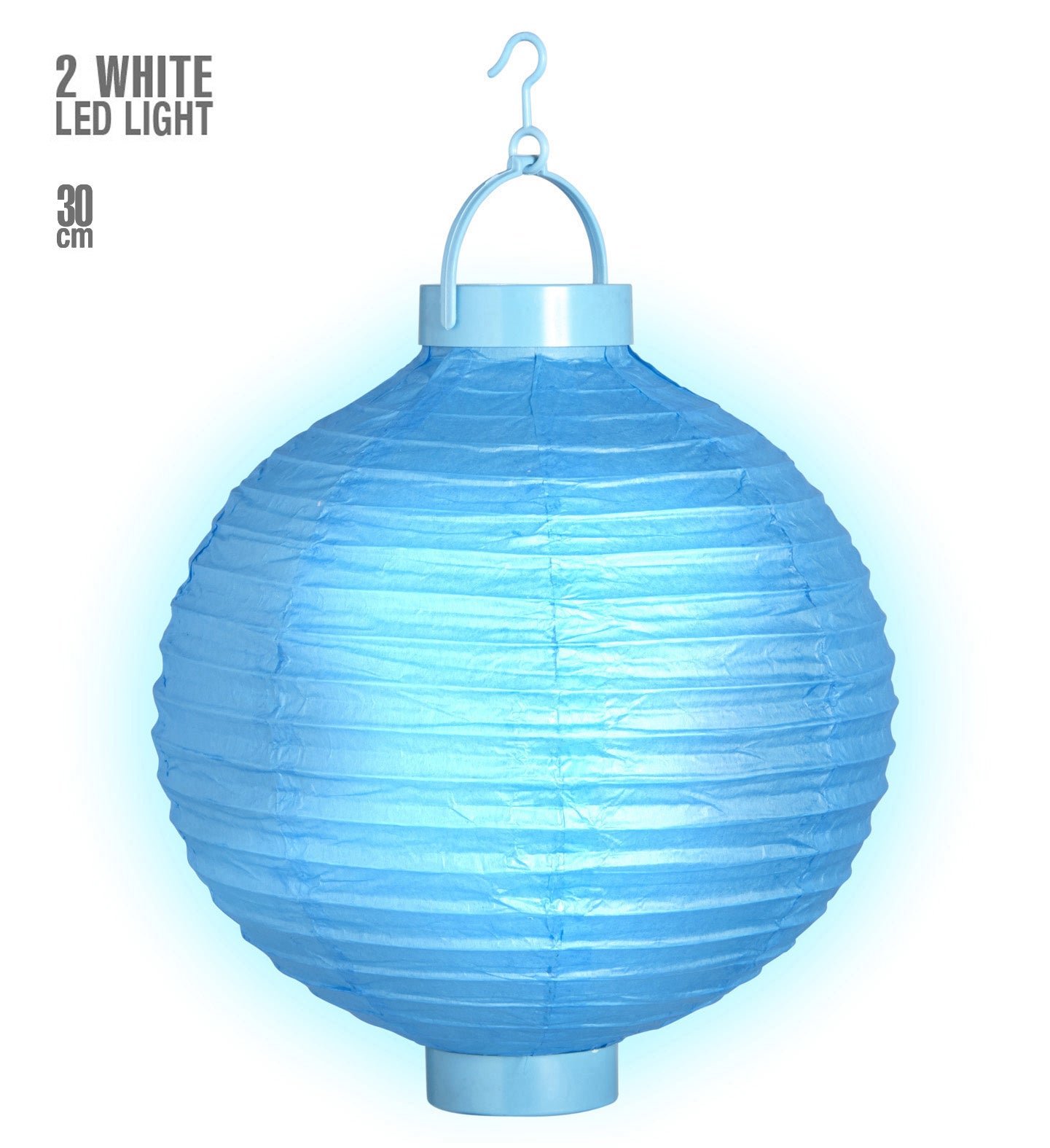 Lampion Met Licht 30Cm Blauw