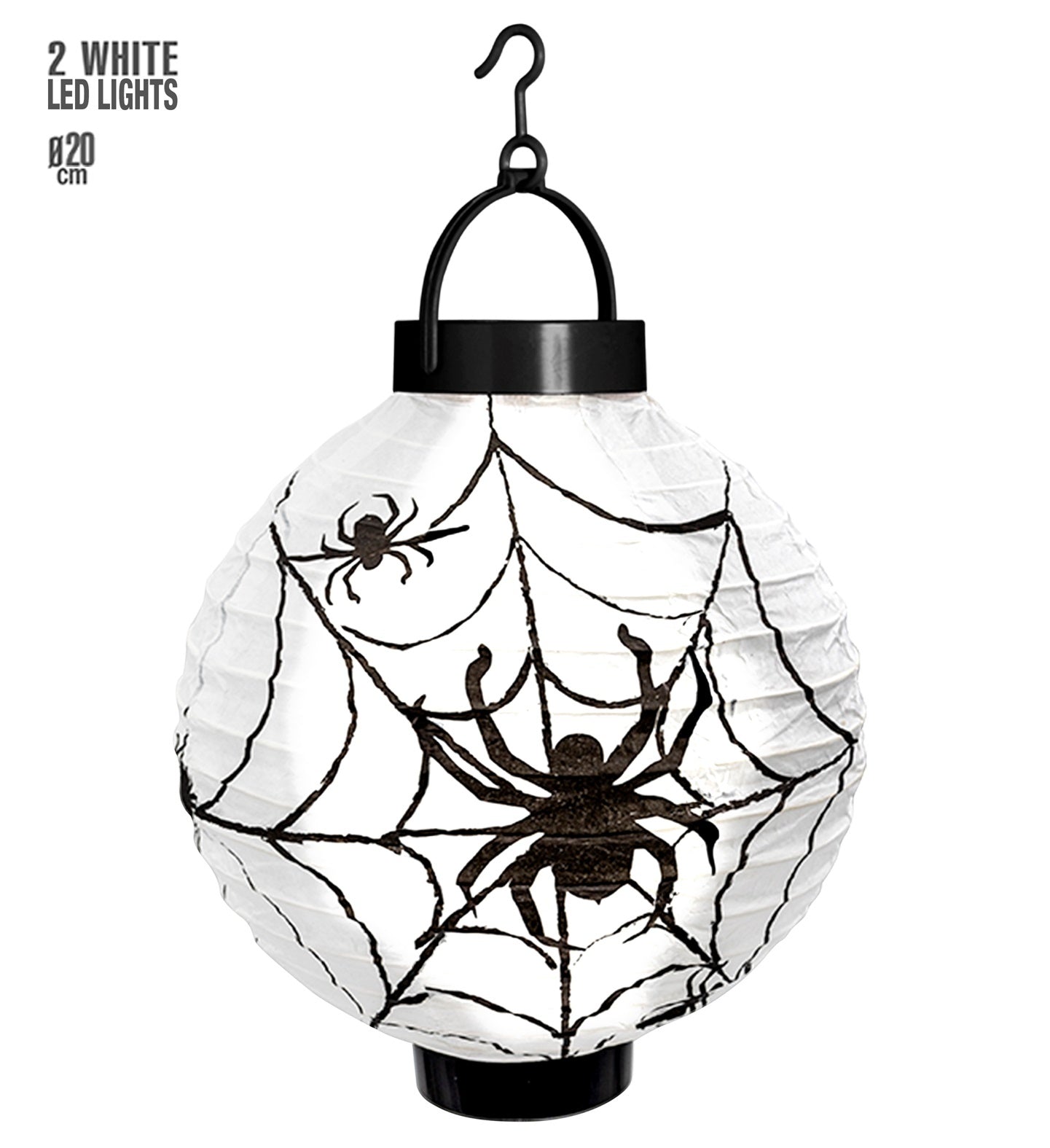 Leuke lampion spinnenweb led licht incl batterij 20 cm