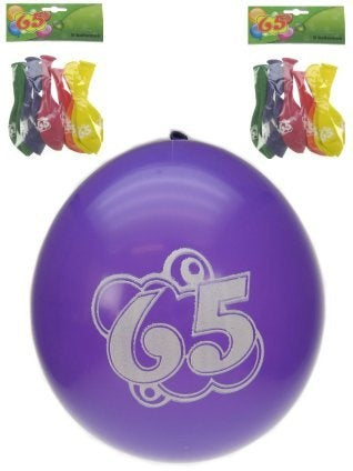 Ballonnen voor 65 verjaardag