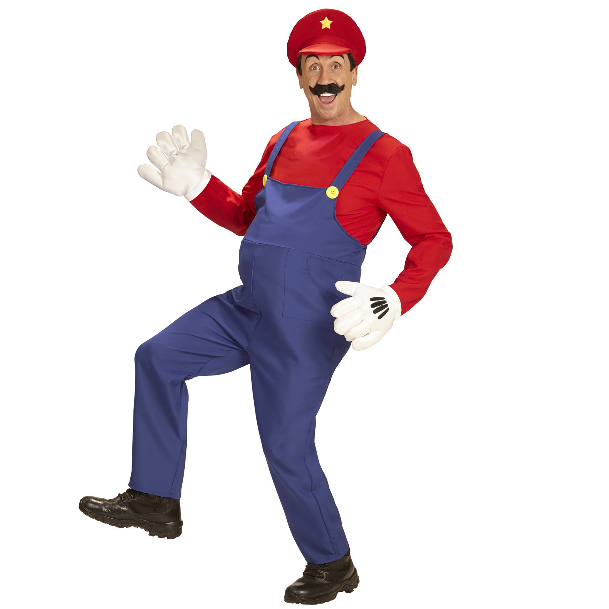 Leuke blauwe loodgieter Mario overall voor een feestje