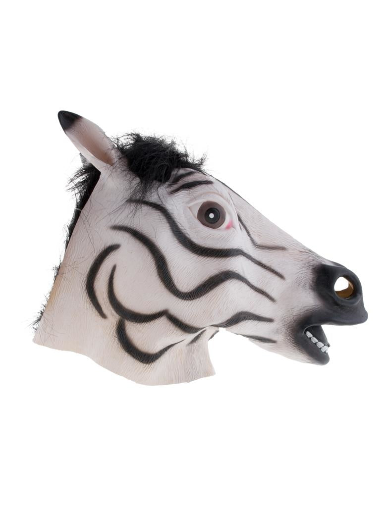 Zebra latex masker voor volwassenen - Verkleedmasker