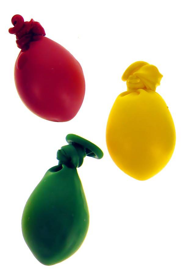 Leuke mini ballonnen nr. 5 rood/geel/groen 50 stuks