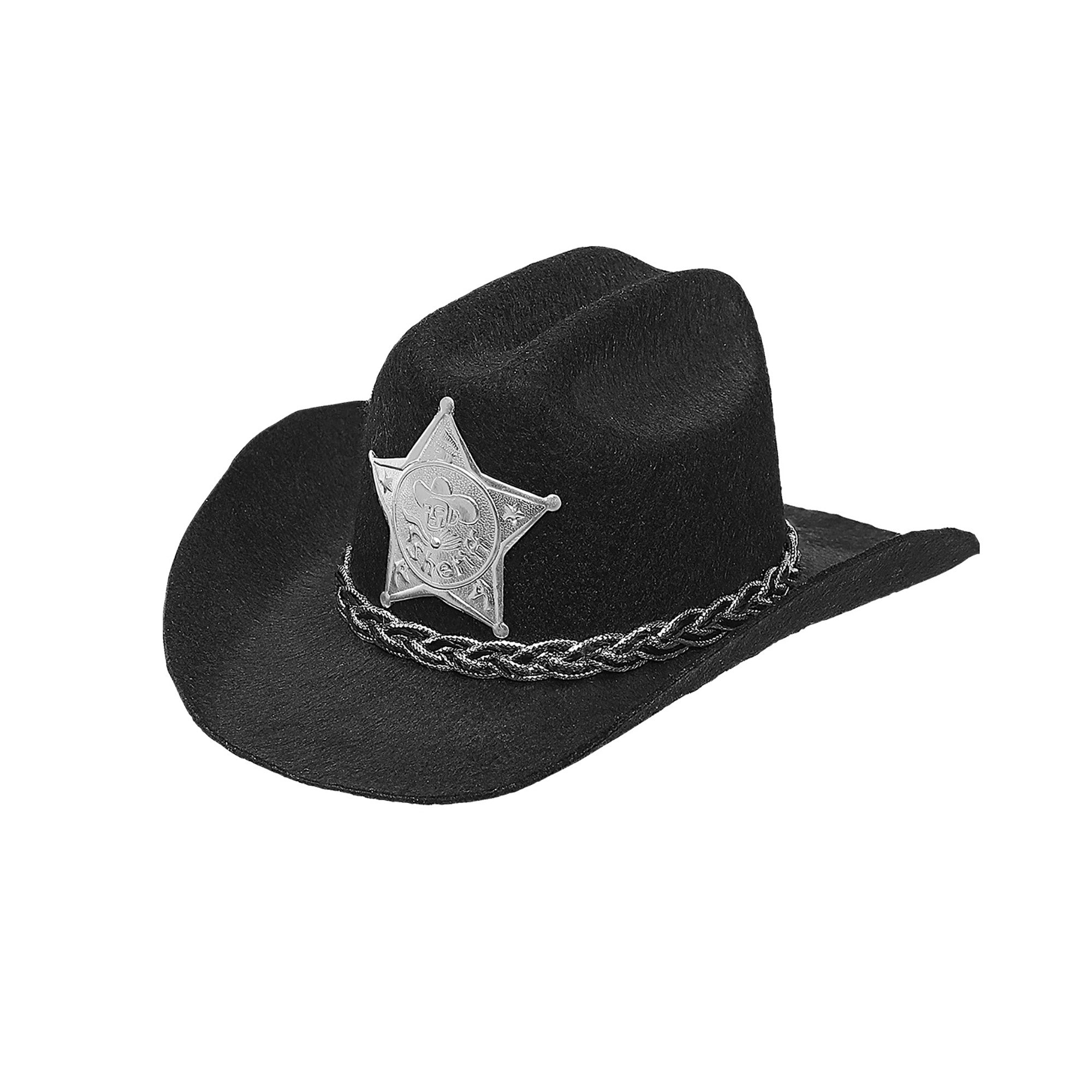 Zwarte mini cowboyhoed Dallas