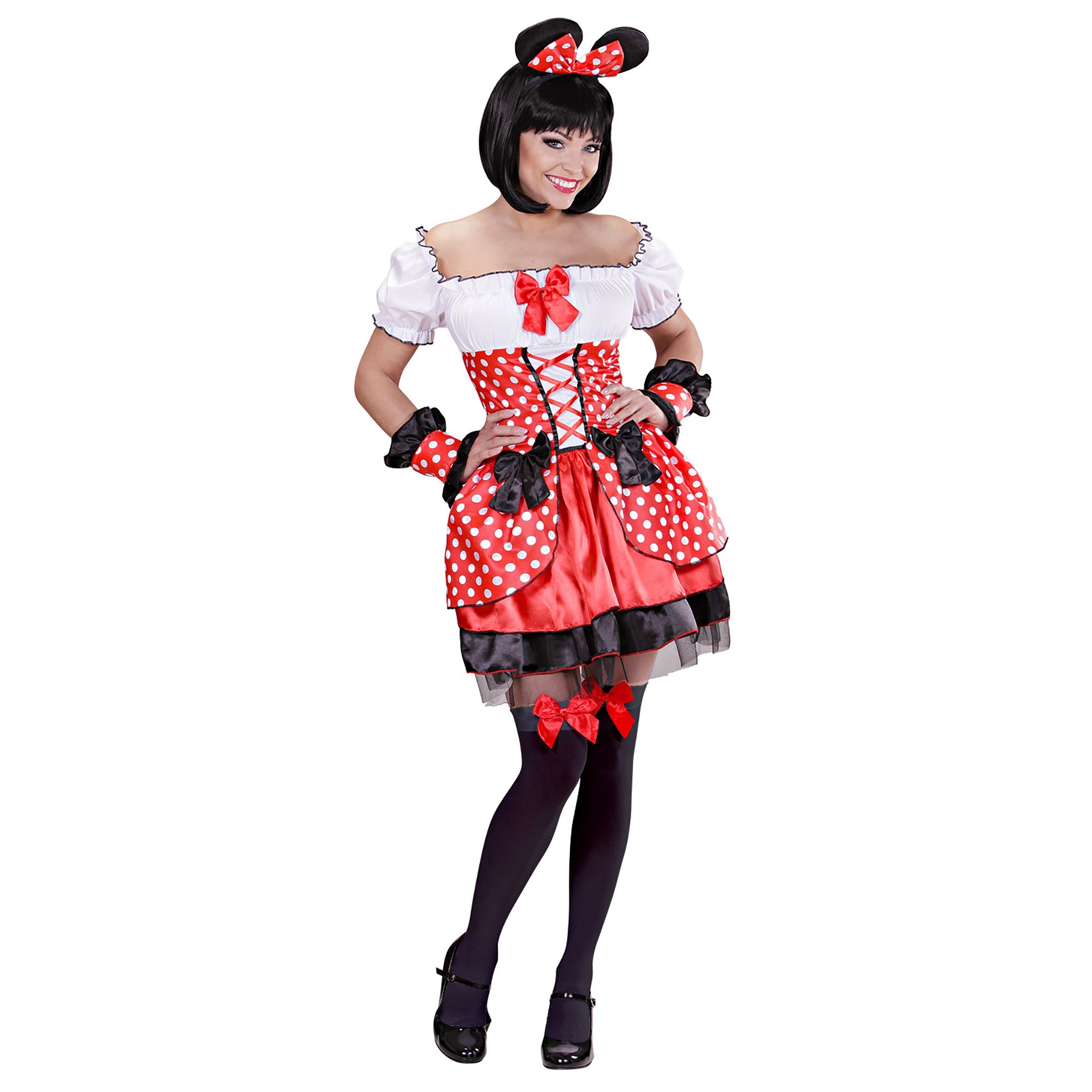 Widmann - Mickey & Minnie Mouse Kostuum - Ontwapenend Muisje Rood - Vrouw - rood - Large - Carnavalskleding - Verkleedkleding