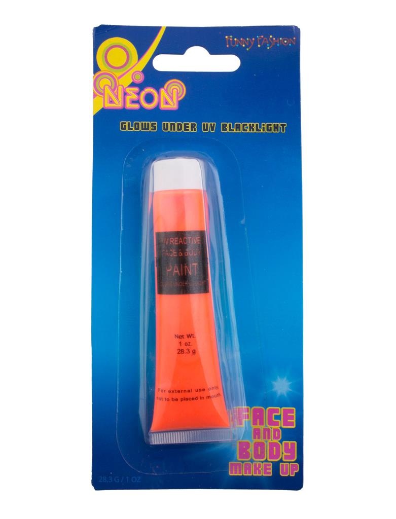 Mooie neon oranje body paint