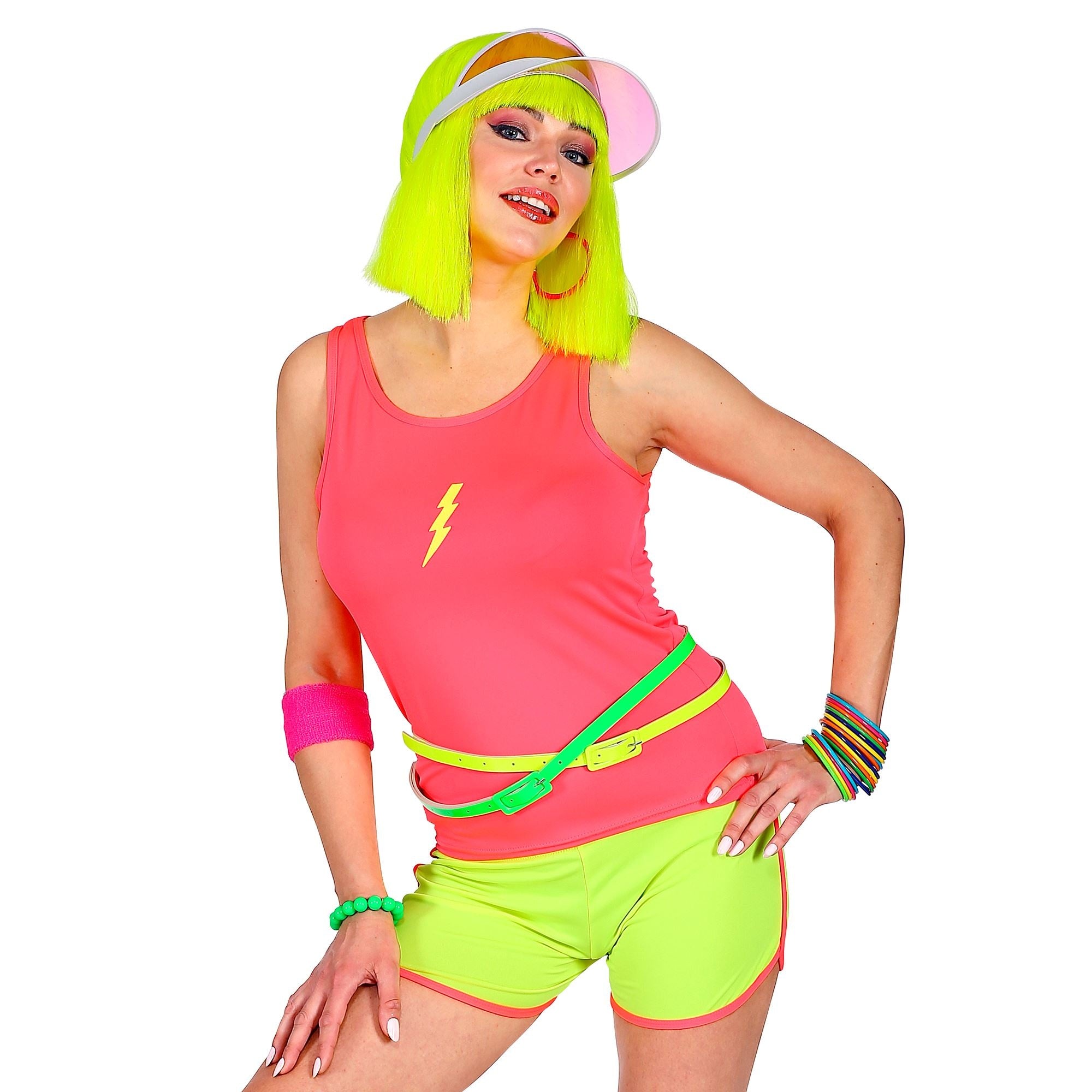 80's Top Neon Roze