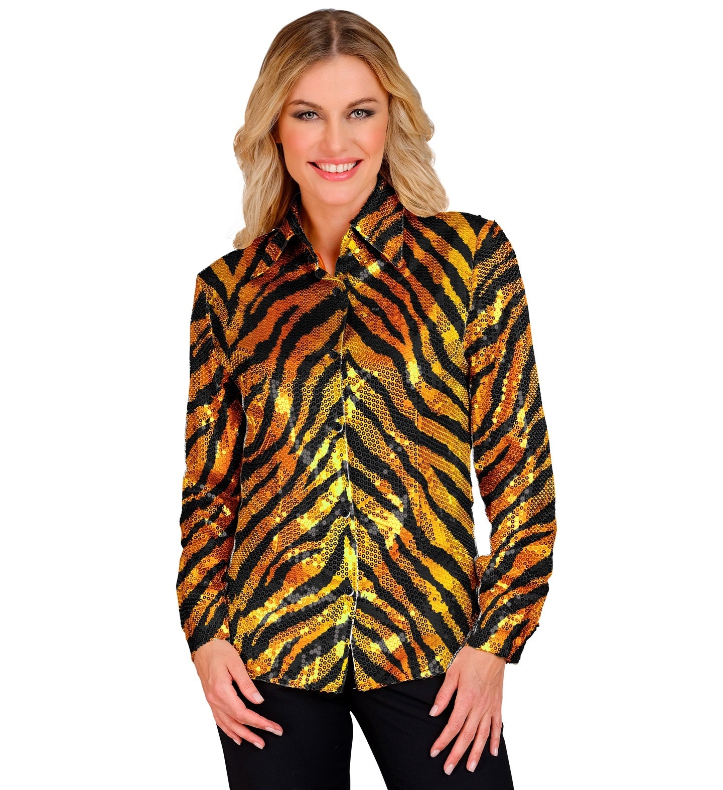 Tijger paillettenshirt dames