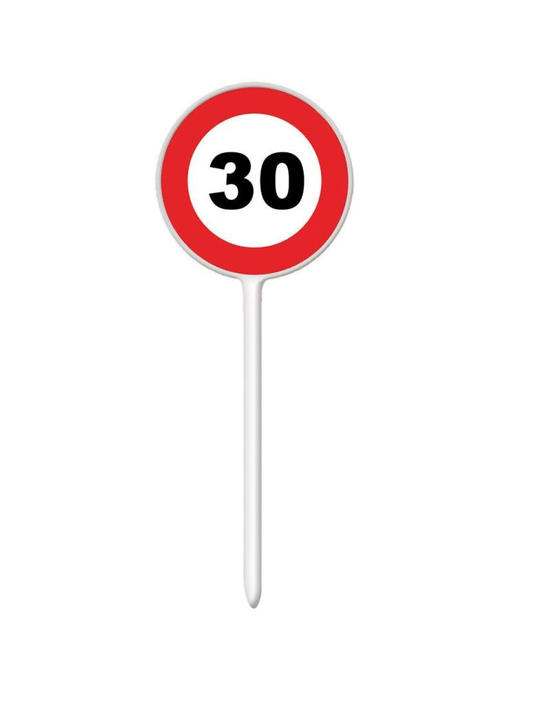 Leuke verkeersbord cocktail lepeltjes 30 jaar