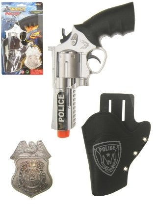 Pistool met holster en badge police - Carnaval thema feest party fun festival