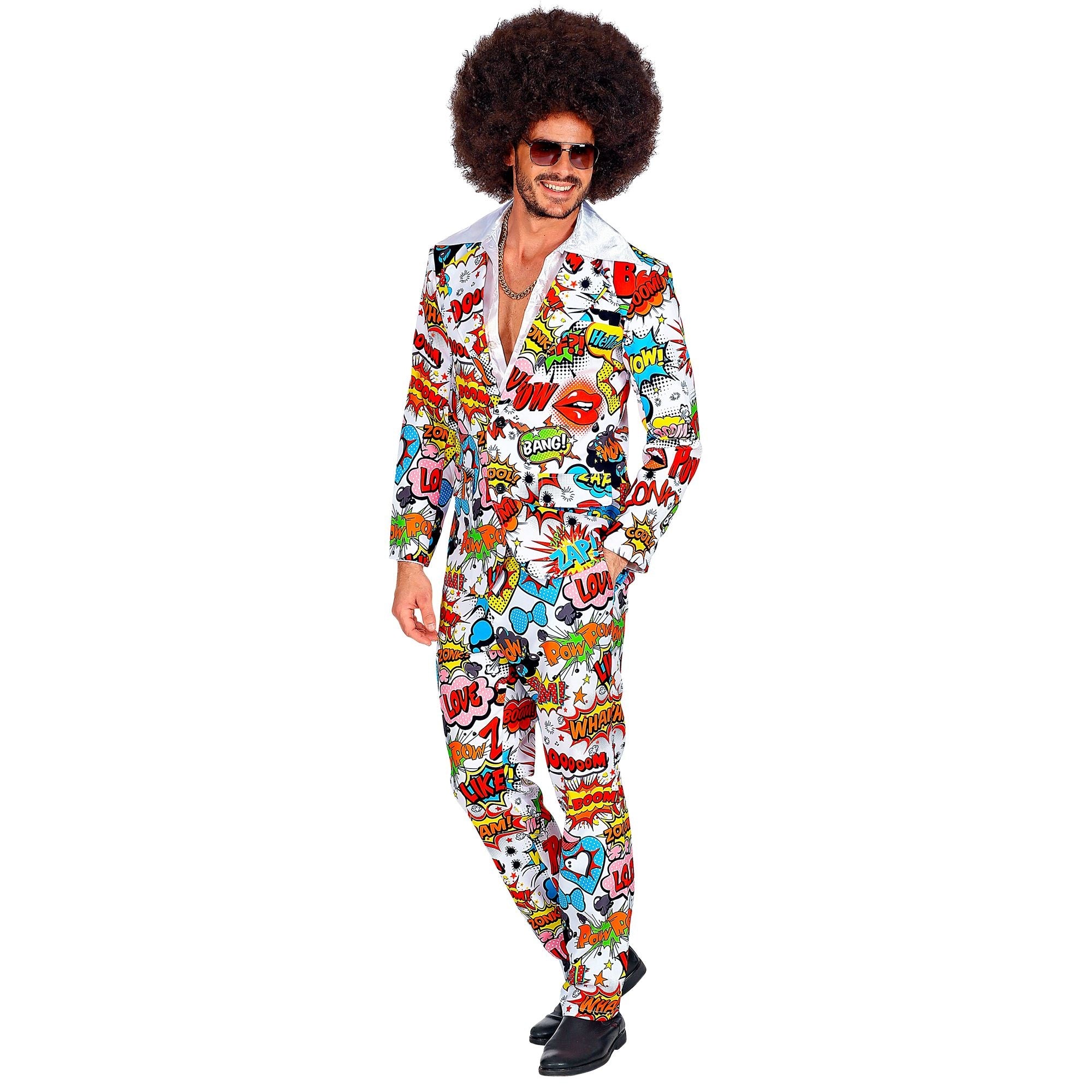 Widmann -60s Pop Art Strip - Man - multicolor - Small - Carnavalskleding - Verkleedkleding