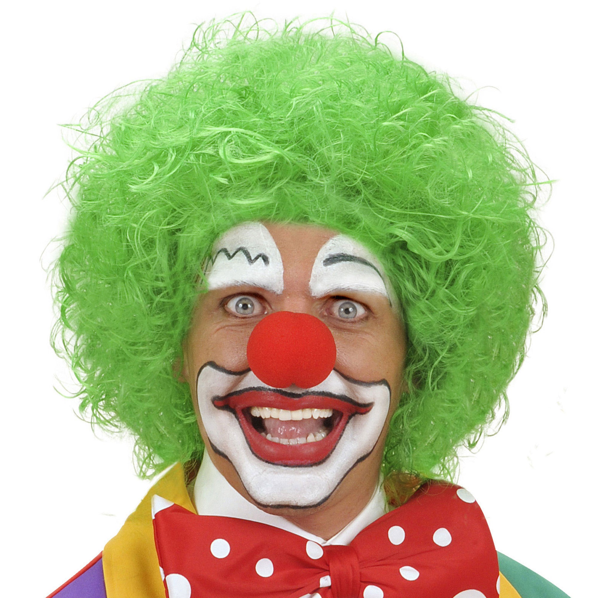 Widmann - Clown & Nar Kostuum - Pruik, Clown Groen - groen - Carnavalskleding - Verkleedkleding