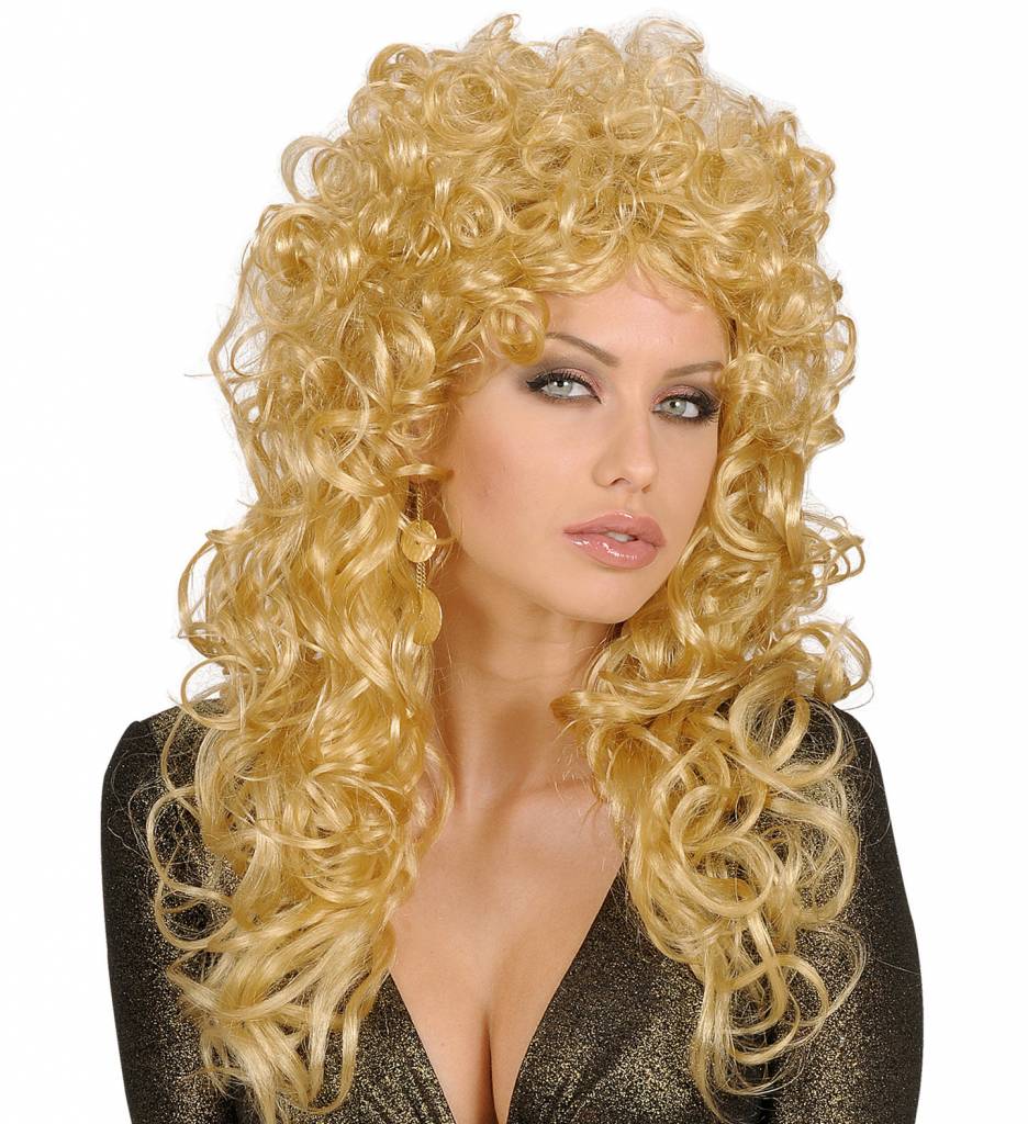 Widmann -Pruik, Krulpruik Beauty Blond - blond - Carnavalskleding - Verkleedkleding