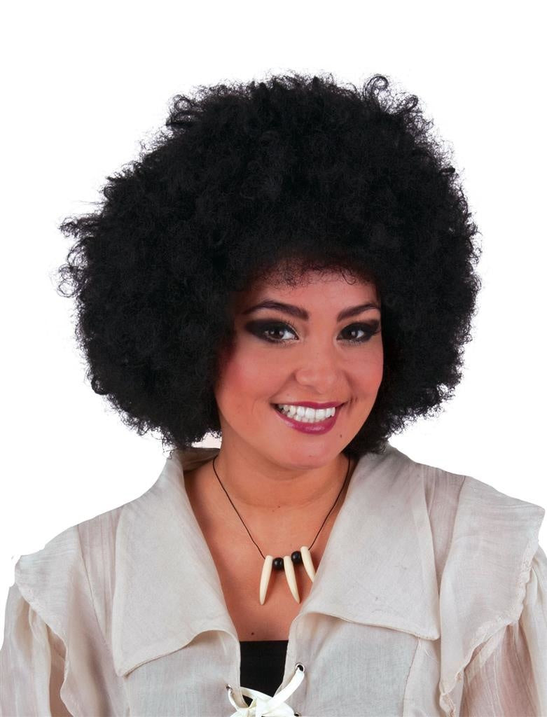 Zwarte Afro Pruik Nina