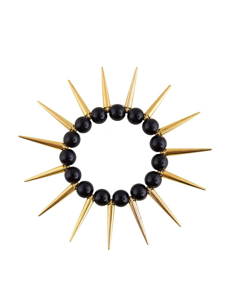 Ruige punk armband met spikes