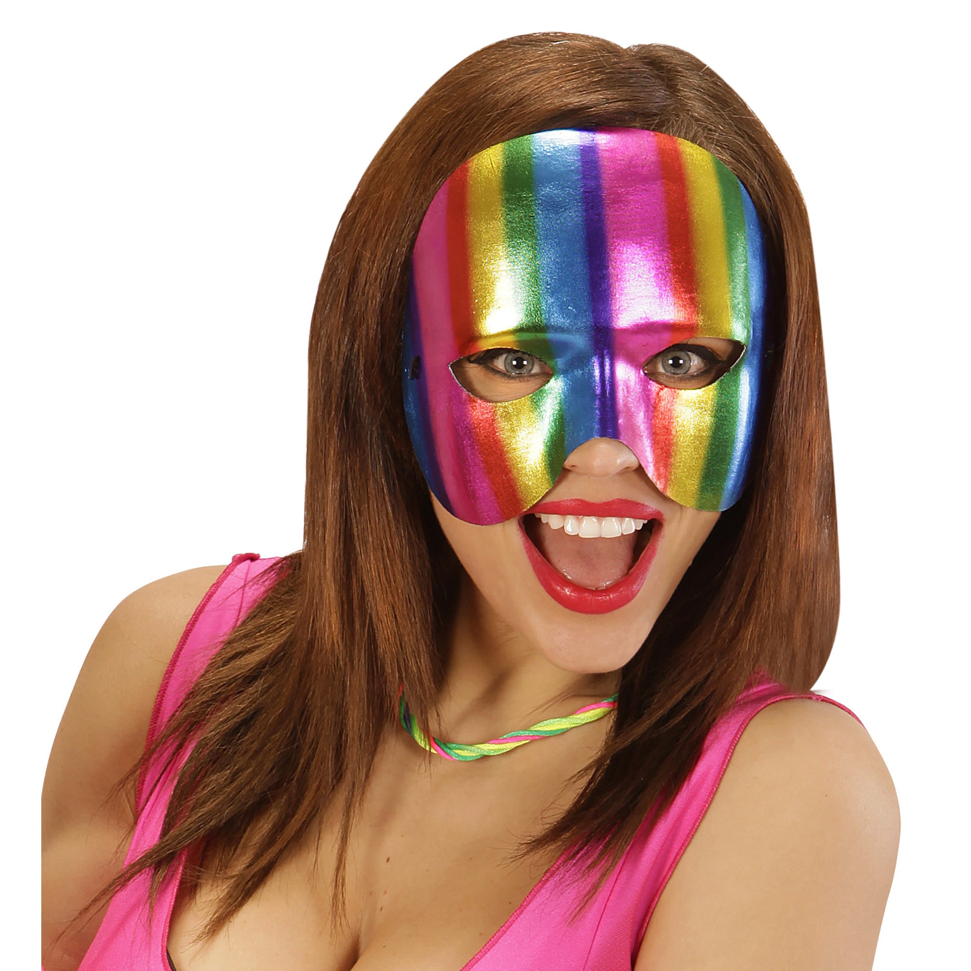 Regenboog masker zonder kin