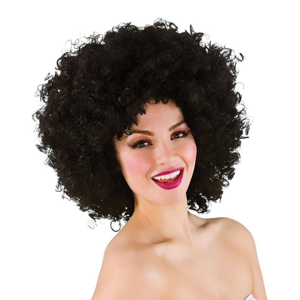 Super grote afro pruik in de kleur zwart