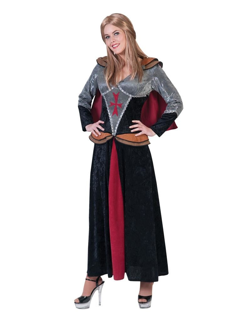 Jurk met Cape | Lady Rouge | Vrouw | Verkleedkleding | Maat 44-46