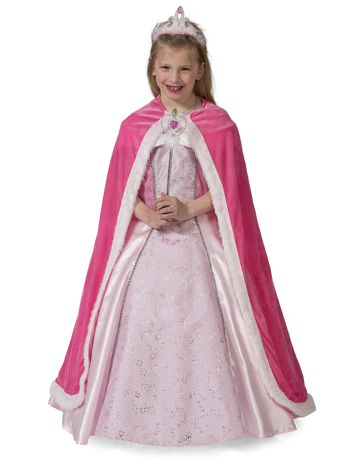 Kostuum | Koningin Cape Roze | Meisjes | OneSize | Verkleedkleding