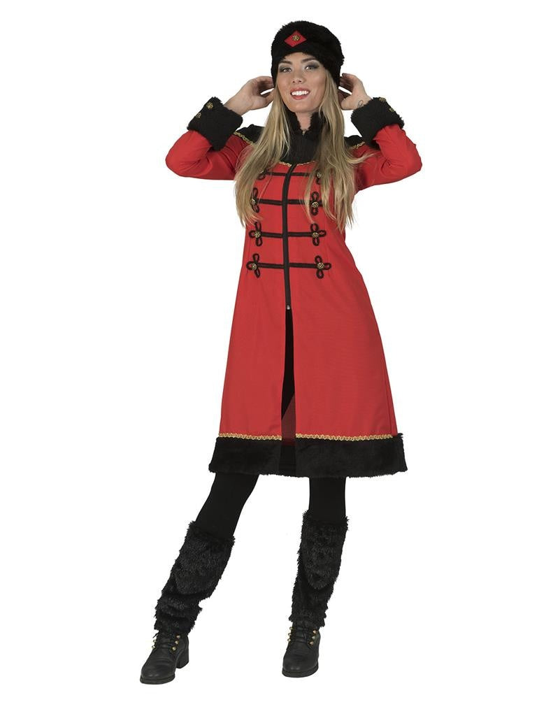 Funny Fashion - Landen Thema Kostuum - Woeste Steppe Kozak Martyna - Vrouw - rood - Maat 36-38 - Carnavalskleding - Verkleedkleding