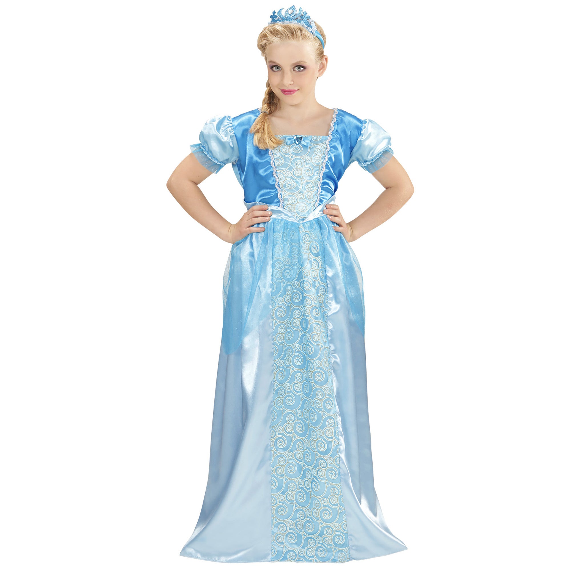 Frozen Kostuum | Blauwe Sneeuwprinses | Meisje | Maat 158 | Carnaval kostuum | Verkleedkleding