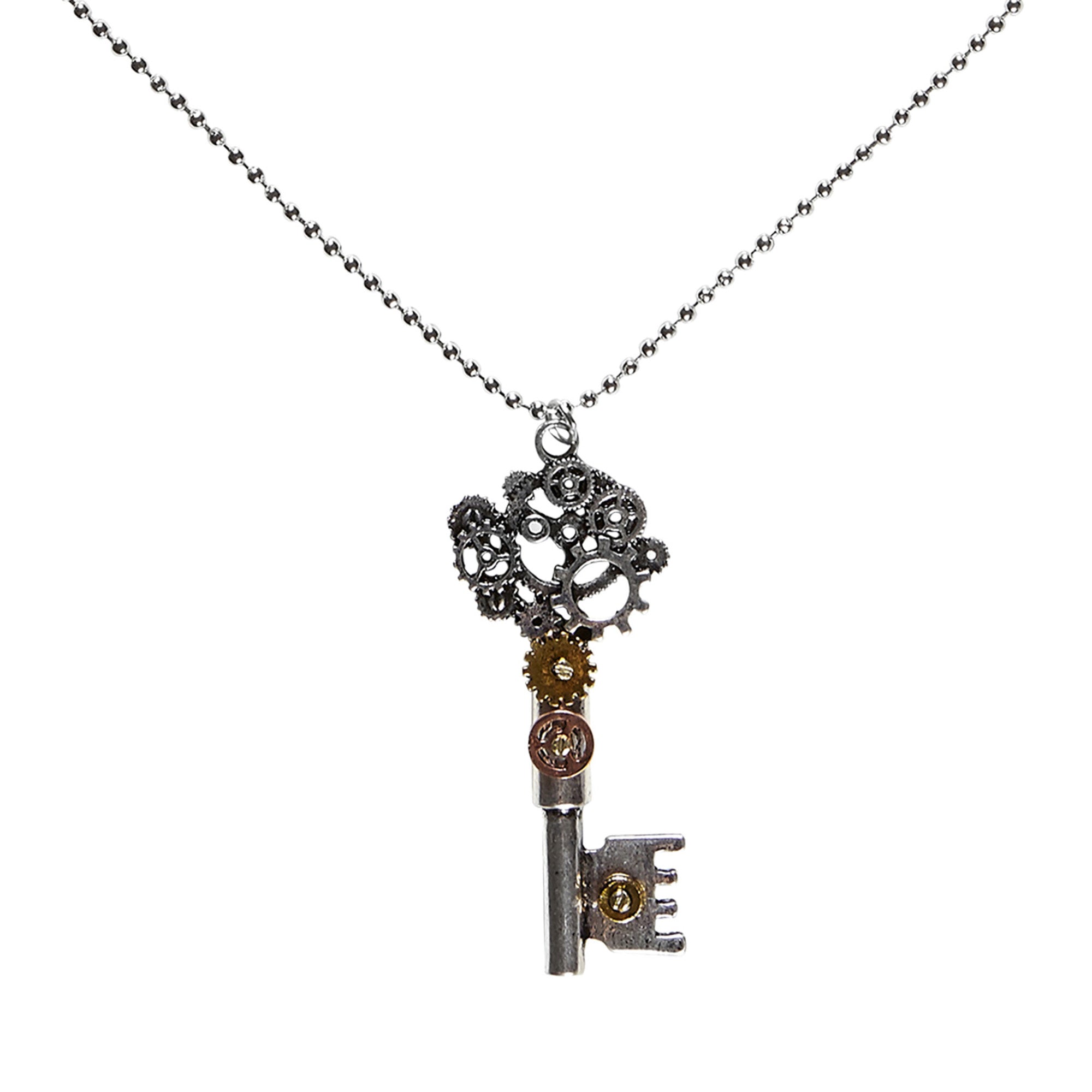 Widmann - Steampunk Kostuum - Ketting Steampunk Sleutels Steamkey - - Carnavalskleding - Verkleedkleding